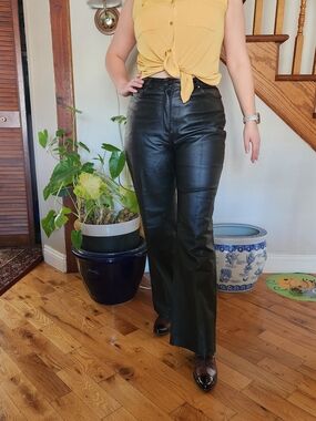 RTG High Waisted Leather Pants